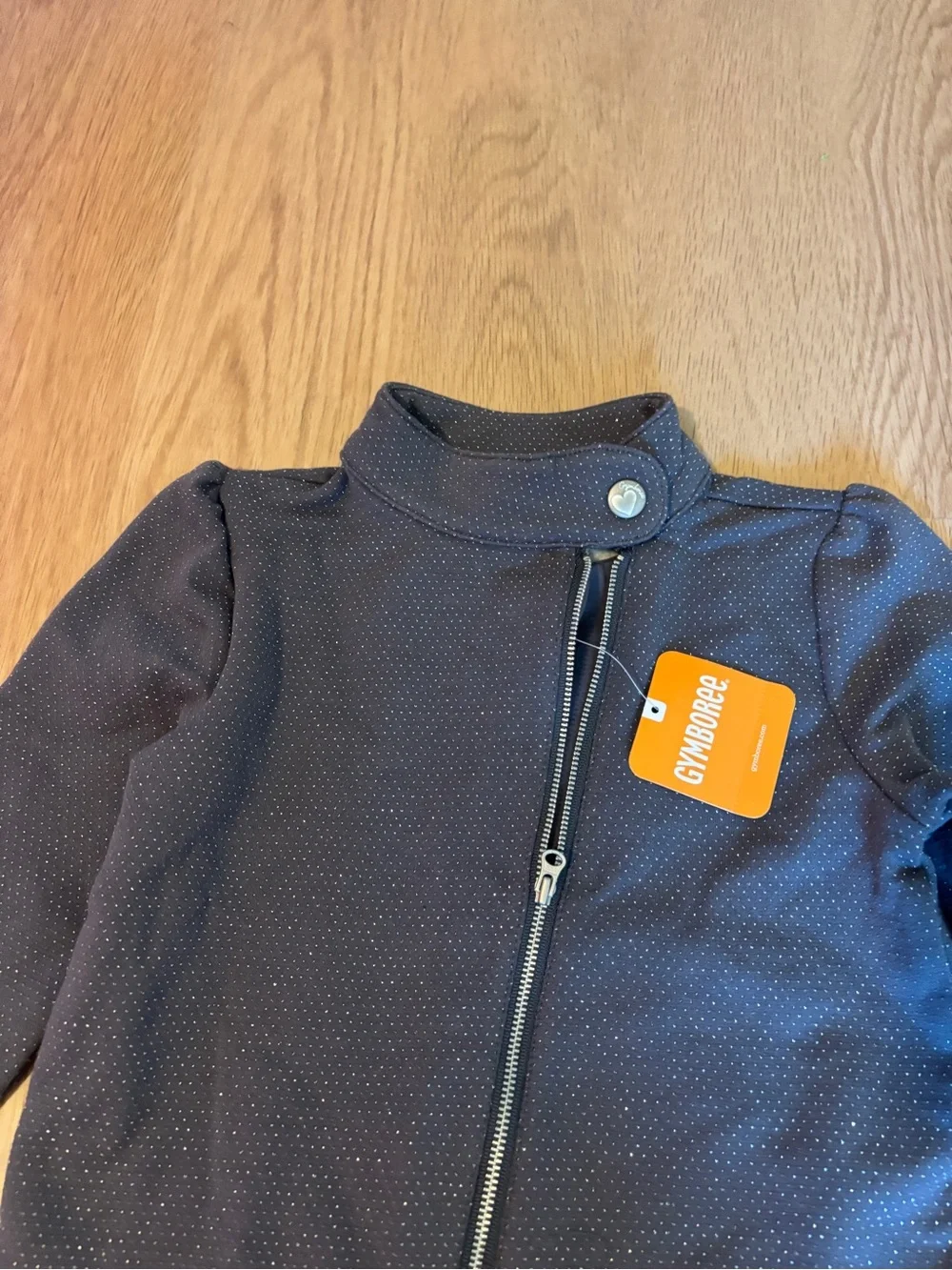 Gymboree grey Zip-Front Ruffle Jacket